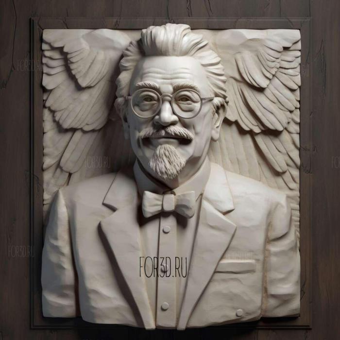 colonel sanders 1 stl model for CNC